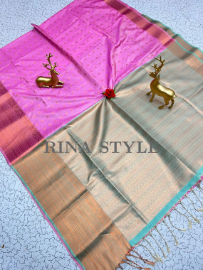 Fancy Soft-Silk Bhutta Saree – Featherlight Elegance