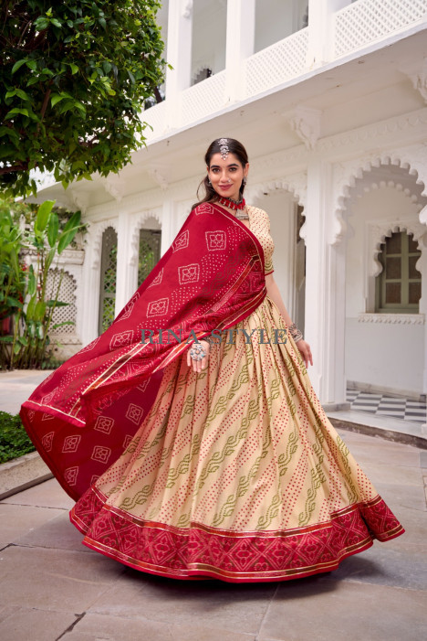 Timeless Bandhej Elegance in Tasar Silk