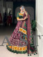 Festive Tasar Silk Lehenga  with Intricate Gamthi & Mirror Work