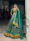 Festive Tasar Silk Lehenga  with Intricate Gamthi & Mirror Work