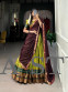 Dhruvika South Style Poly Cotton Half Saree with Georgette Dupatta