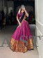 Narayanpet Silk Zari Weaving Lehenga Set with Dupatta & Belt