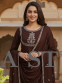 Dreamy Embroidered Flared Cotton Kurta Set with Dupatta